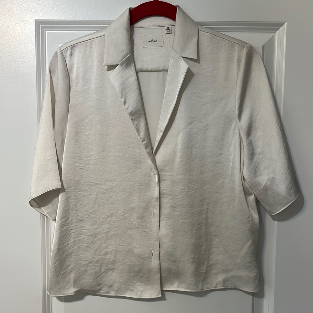 Wilfred for Aritzia Cream Button-Up Women's XS Top